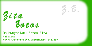 zita botos business card
